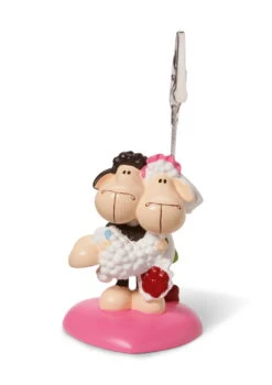 Nici 33789 Fotohalter Zettelhalter Jolly Mäh Schafe Just Married Polyresin