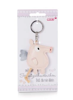 Nici Verkaufsgeschäft 3 Nici 46050 Schlüsselanhänger Schutzschweinchen Aus Kunstleder 7cm