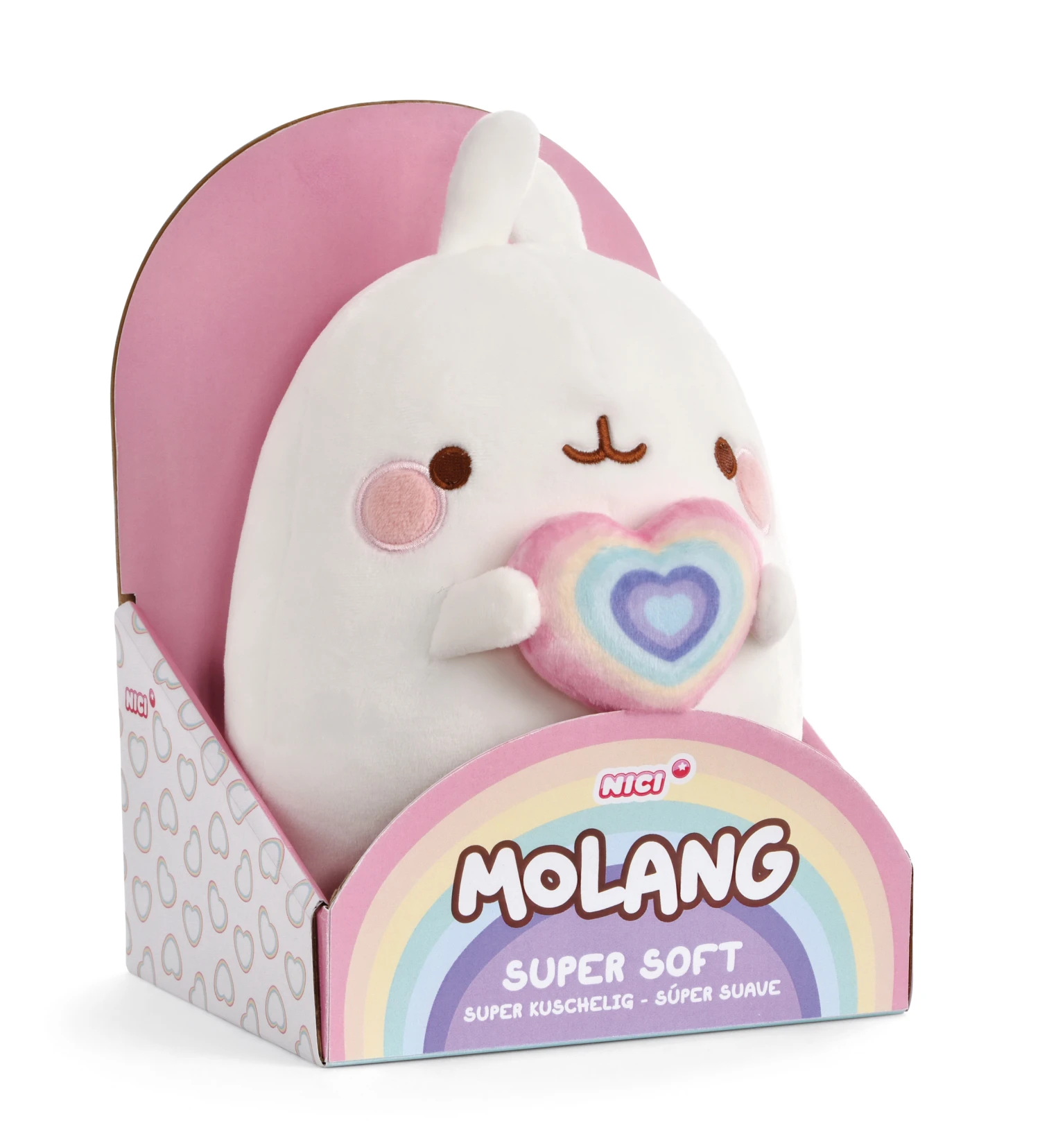 Nici 48225 Molang Mit Regenbogenherz 24cm Stretch-Plüsch Im Karton Kawaii 1 Nici 48225 Molang Mit Regenbogenherz 24cm Stretch-Plüsch Im Karton Kawaii