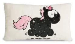 Nici 41428 Kissen Schwarzes Einhorn Carbon Flash Rechteckig 43x25cm Plüsch -Nici Verkaufsgeschäft 57hFP5PNF43xtr6